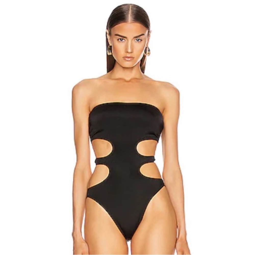 NWT Black Cut Out One Piece Swimsuit